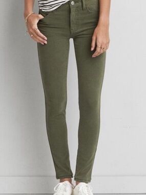 American Eagle Olive Utility Skinny Jeans